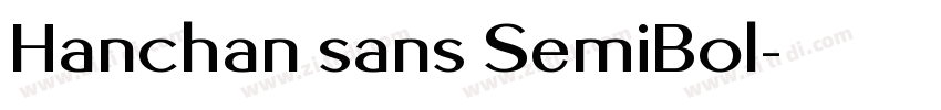 Hanchan sans SemiBol字体转换
